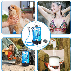 Sac de douche portable pour camping à pression en PVC 12L "Afishtour - Camping Shower Bag" - Planète Rando