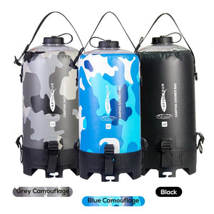 Sac de douche portable pour camping à pression en PVC 12L "Afishtour - Camping Shower Bag" - Planète Rando