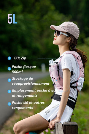 Sac d'hydratation pour le running et le trail 5L "Aonijie - C9113" - Planète Rando