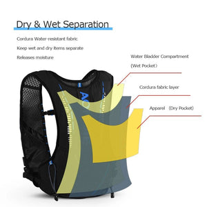 Sac d'hydratation pour le trail et la course à pied AGILE WRAP 5L 167g "AONIJIE - C9102" - Planète Rando