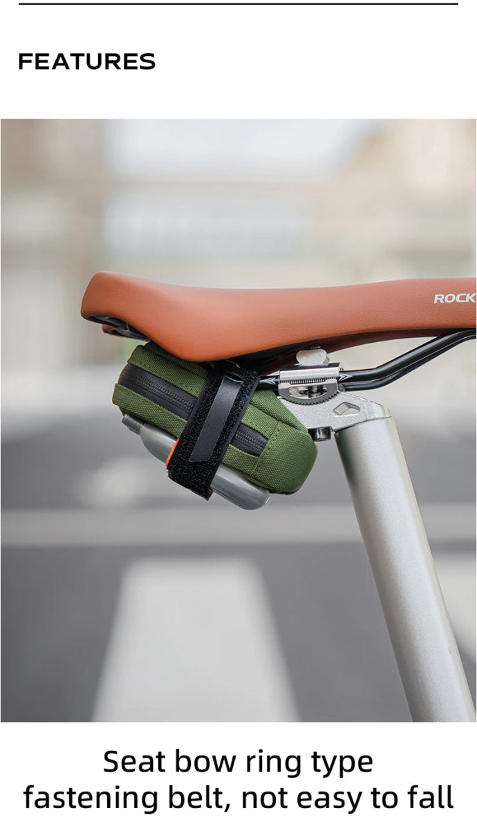 Sacoche de selle pour vélo, mini, léger, portable et tendance 45g "Rockbros - F006" - Planète Rando