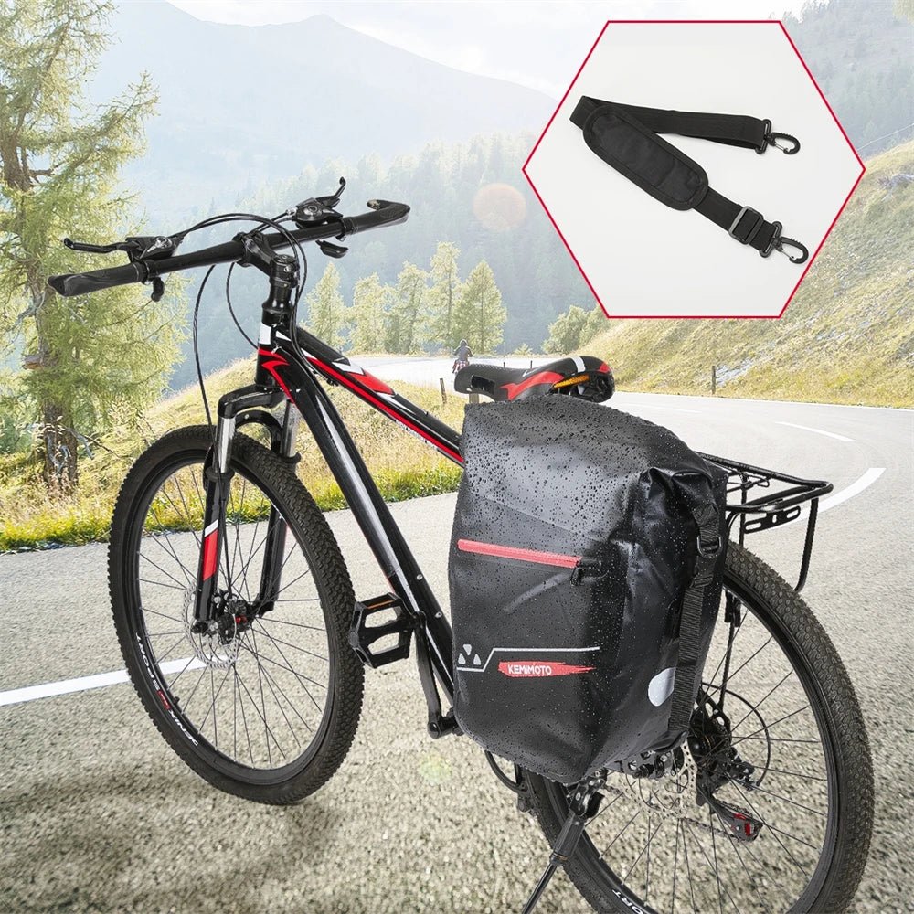 Sacoche de vélo pour support arrière 30L "Kemi Moto - H0305 - 01501BK" - Planète Rando