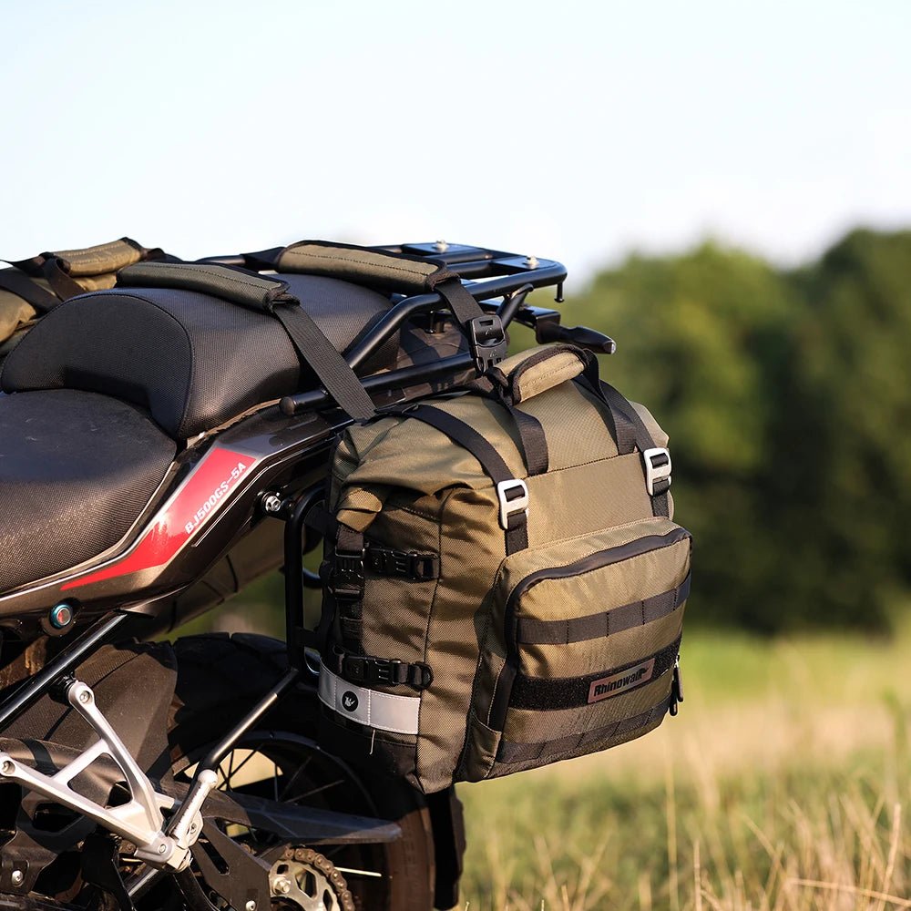 Sacoche latérale moto / velo avec intérieur amovible et étanche 20L "Rhinowalk - MT2040" - Planète Rando