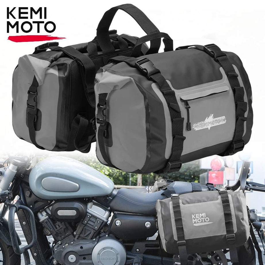 Sacoches de moto étanche 2x 25L "KemiMoto - F1101 - 01601GY" - Planète Rando