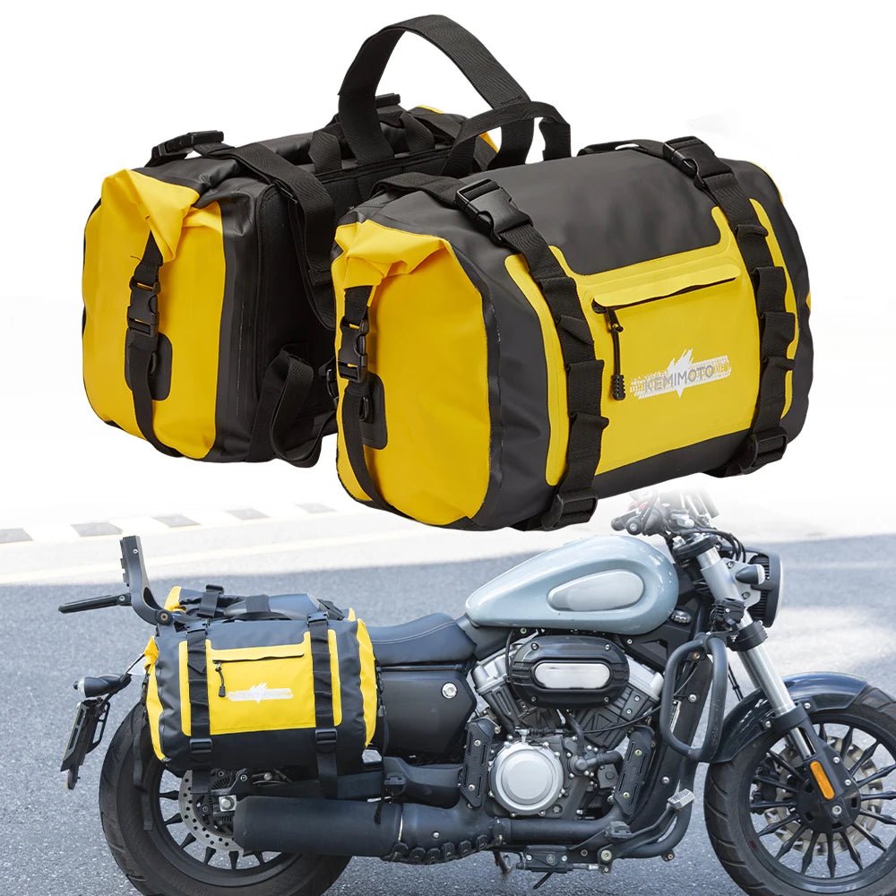 Sacoches de moto étanche 2x 25L "KemiMoto - F1101 - 01601GY" - Planète Rando