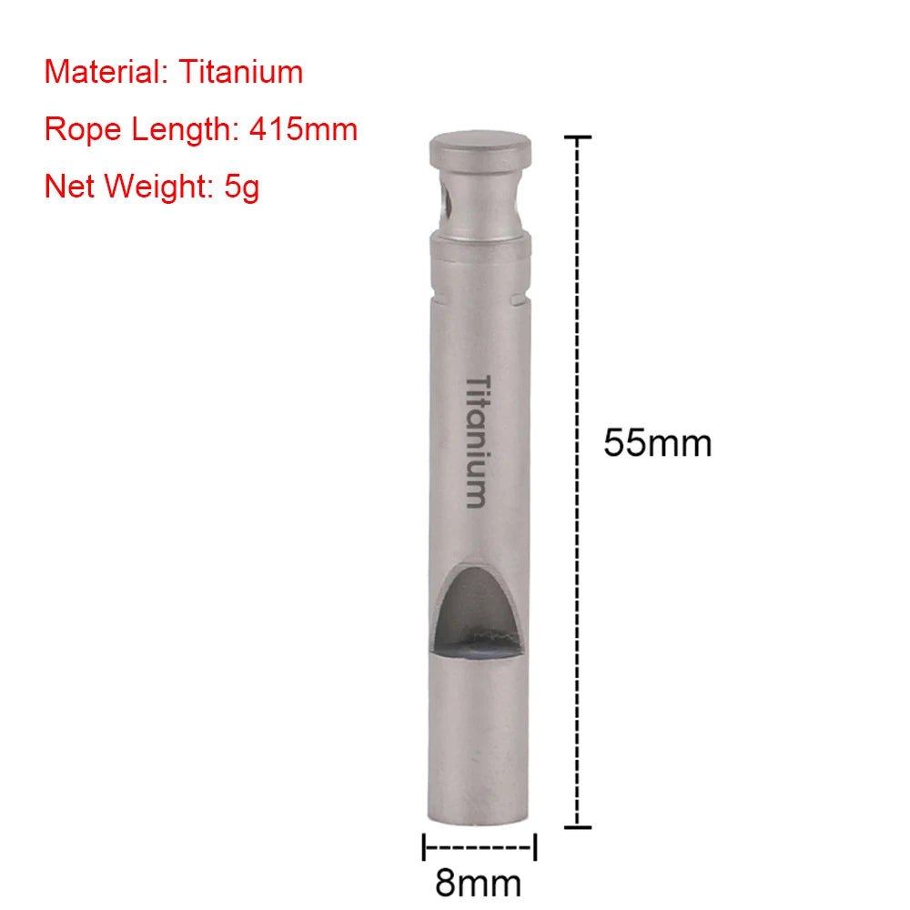 Sifflet en titane avec cordon EDC 5g "Lixada - Titan Whistle" - Planète Rando