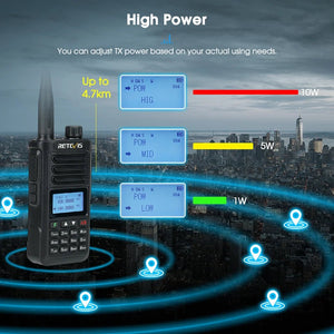 Talkie - walkie radio de Communication longue portée radio bidirectionnel FM VHF UHF étanche 10W "Retevis - RA89" - Planète Rando