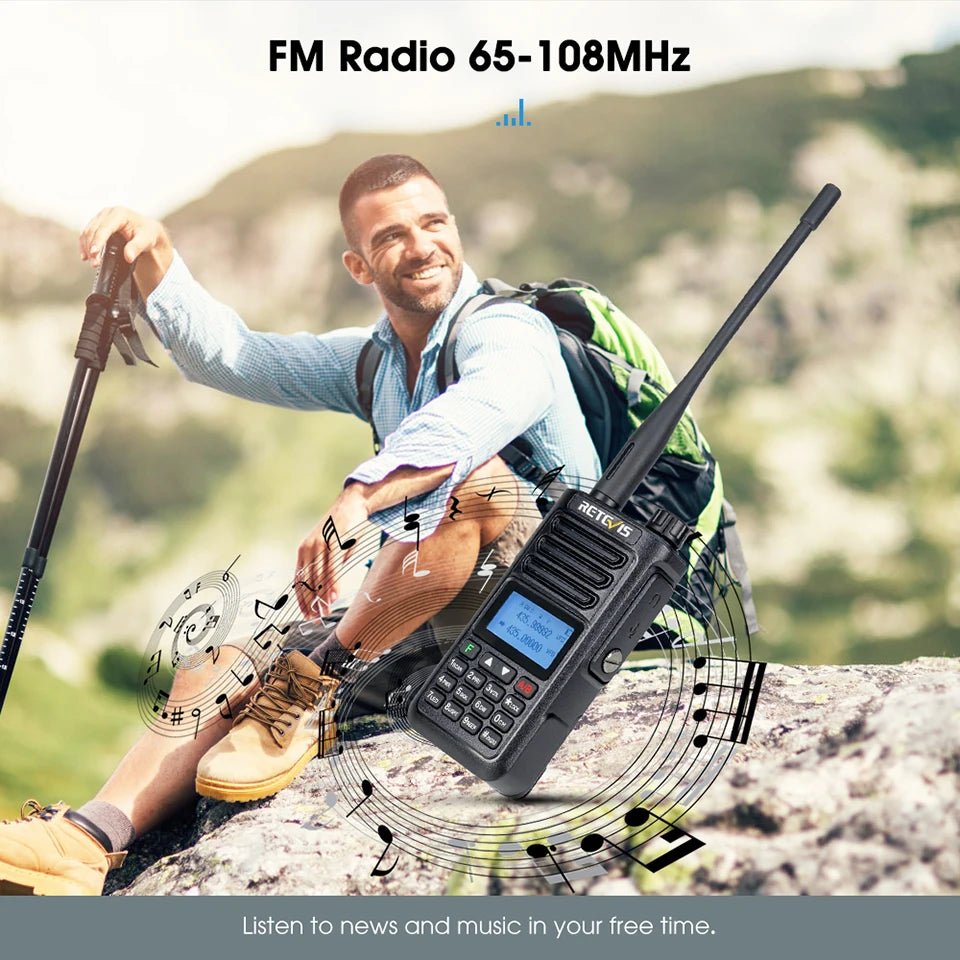 Talkie - walkie radio de Communication longue portée radio bidirectionnel FM VHF UHF étanche 10W "Retevis - RA89" - Planète Rando