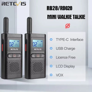 Talkie - walkie rechargeable incluses PMR446 radios bidirectionnelles portables longue portée pour la chasse "Retevis - RB628" - Planète Rando