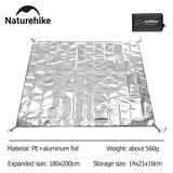 Tapis de sol de camping étanche, feuille d'aluminium PE multifonctionnelle, polymère de pique - nique "Naturehike - NH20FCD03" - Planète Rando