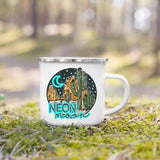 Tasse de camping imprimée en émail 360ml "Camping mug - Adventure life" - Planète Rando