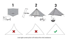 Tente de bivouac ultra - légère pour 1 personne à double - parois 955g "3F UL GEAR - Lanshan 1" - Planète Rando