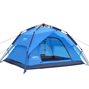 Tente de camping automatique, tente familiale pour 3 à 4 personnes à double couche 3,4kg "Desert&Fox - S022 - ZDZ" - Planète Rando