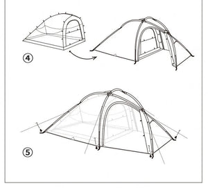 Tente double-parois pour le camping / bivouac 3 personnes 3,2kg "Naturehike - Hiby" - Planète Rando