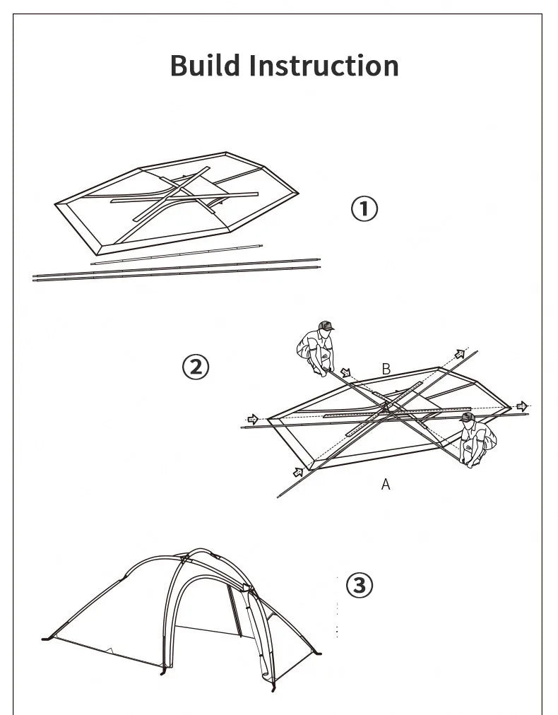 Tente double-parois pour le camping / bivouac 3 personnes 3,2kg "Naturehike - Hiby" - Planète Rando