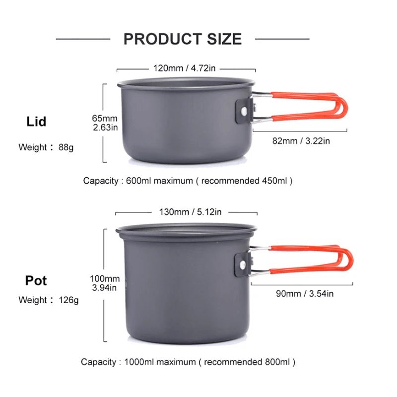 Ustensiles de cuisine, popote pour le camping, bivouac "Widesea - WSC101" - Planète Rando