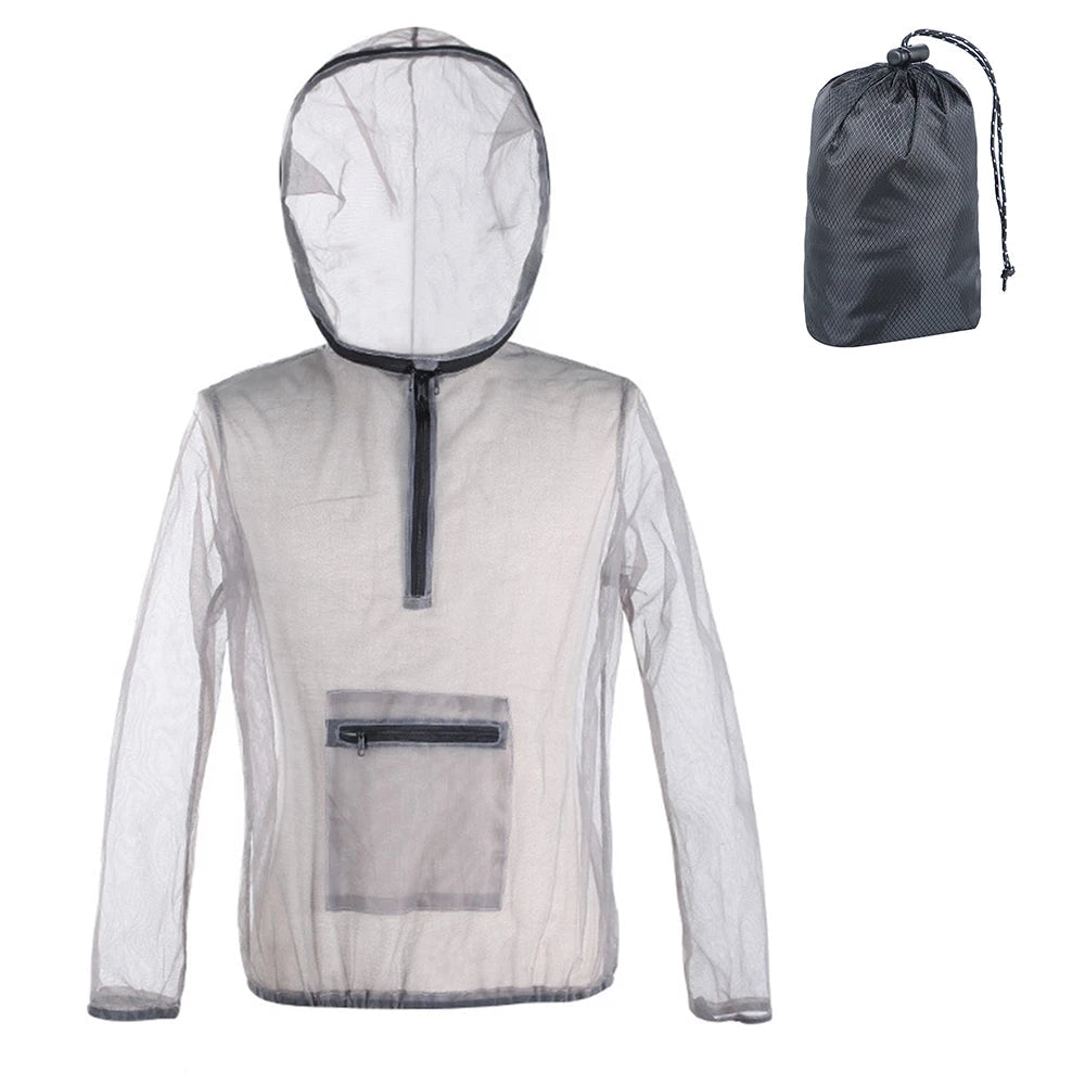 Veste à capuche anti - moustique en maille ultralégère pour le camping et bushcraft "Lixada - Anti - mosquito" - Planète Rando