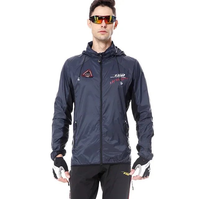 Veste de vélo à capuche ultra-légère / coupe-vent imperméable unisexe "MountainPeak MTP - N-1501" - Homme / S | Planète Rando