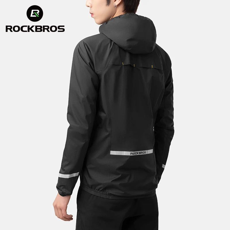 Veste imperméable et coupe-vent léger pour vélo / moto "ROCKBROS - Cycling Raincoat" - Planète Rando