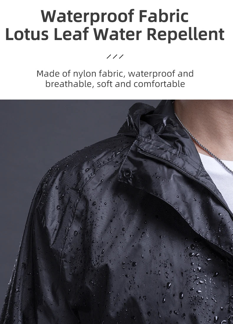 Veste imperméable ultralight respirante et réfléchissant à capuche 260g "ROCKBROS - YPY013BK" - Planète Rando