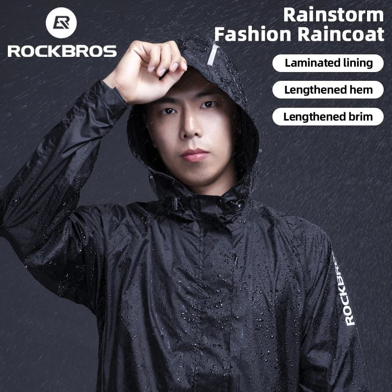 Veste imperméable ultralight respirante et réfléchissant à capuche 260g "ROCKBROS - YPY013BK" - Planète Rando