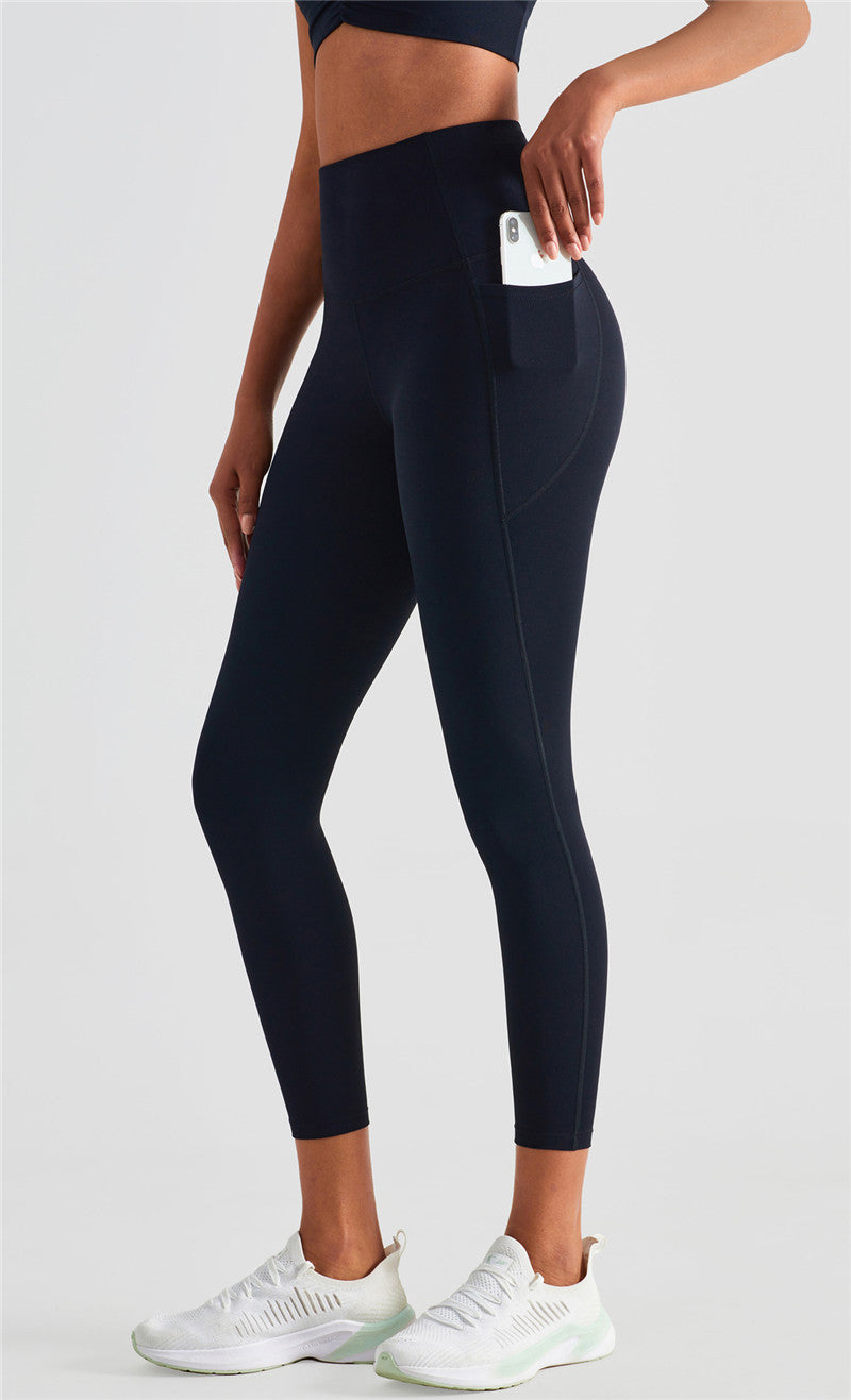 Leggings de sport taille haute avec poches latérales 220g "Dahnvi - Leggings fit" - | Planète Rando