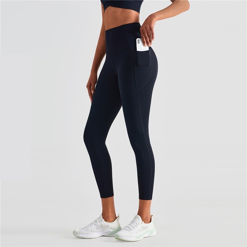 Leggings de sport taille haute avec poches latérales 220g "Dahnvi - Leggings fit" - | Planète Rando