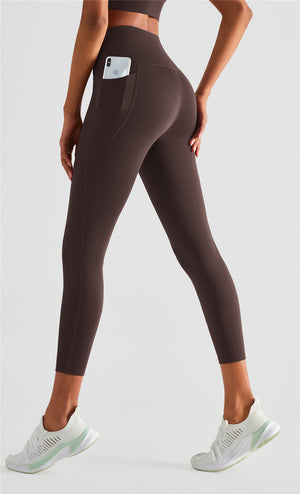 Leggings de sport taille haute avec poches latérales 220g "Dahnvi - Leggings fit" - | Planète Rando