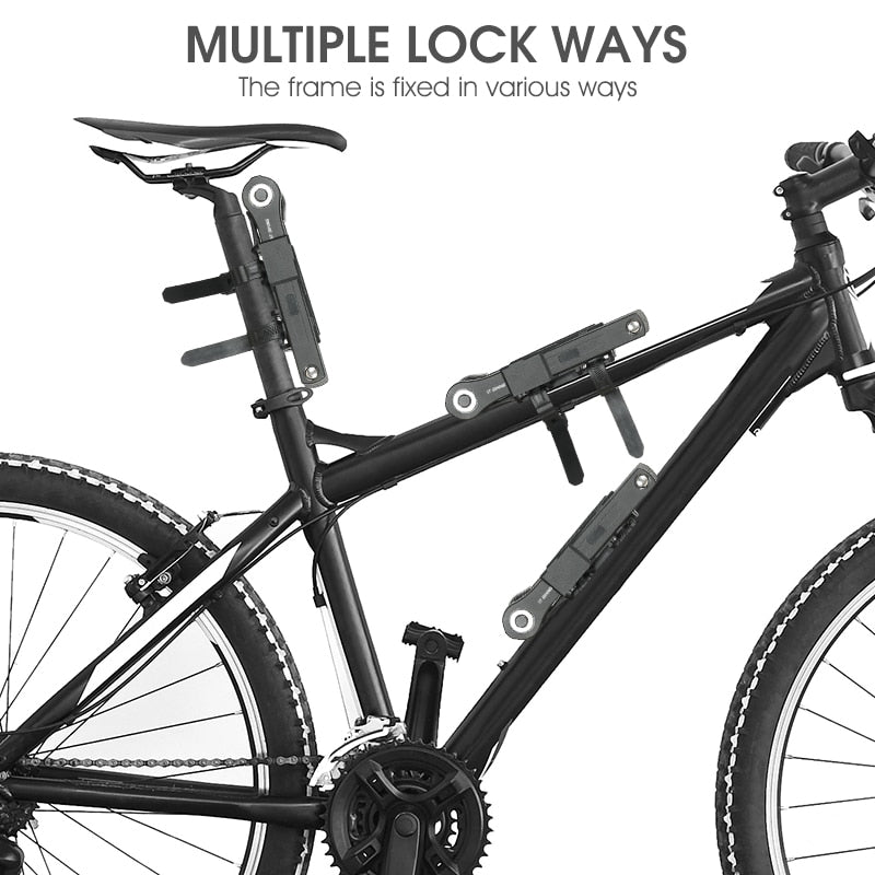 Anti-vol pour vélo / VTT en acier 8mm d'épaisseur "West Biking - Folding Lock" - | Planète Rando