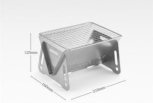 Barbecue de camping portable et pliable en acier inoxydable "Into - Grill BBQ" - | Planète Rando