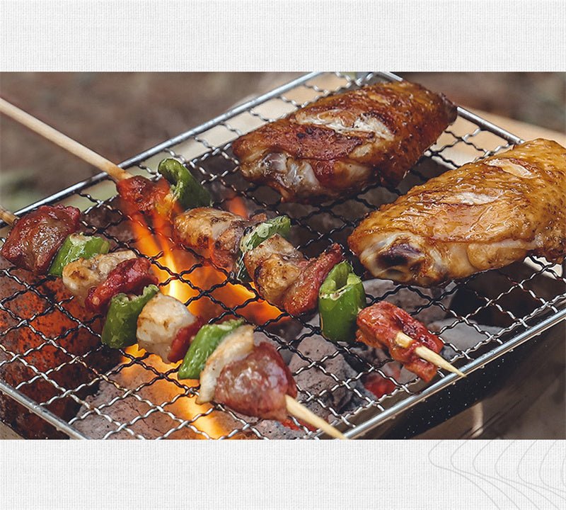 Barbecue de camping portable et pliable en acier inoxydable "Into - Grill BBQ" - | Planète Rando