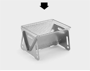 Barbecue de camping portable et pliable en acier inoxydable "Into - Grill BBQ" - | Planète Rando