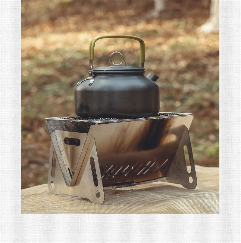 Barbecue de camping portable et pliable en acier inoxydable "Into - Grill BBQ" - | Planète Rando