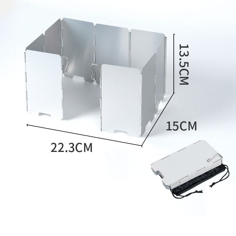 Boîte à déjeuner de camping avec poignée pliante, ustensiles de cuisine de voyage "Into - Outdoor" - Pare-vent | Planète Rando