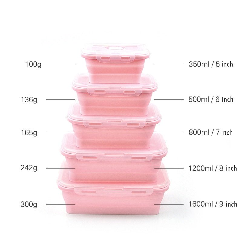 Boîte à déjeuner pliable en silicone de qualité alimentaire 100g / 250g "FISHWAVES - Microwave" - | Planète Rando