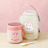 Boîte à lunch / bento en acier inoxydable 304 pour enfants 530ml "Dear Little - Lunch box" - Bunny insulated bag | Planète Rando