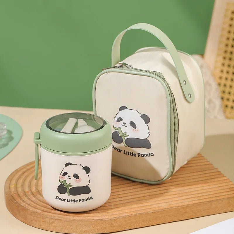 Boîte à lunch / bento en acier inoxydable 304 pour enfants 530ml "Dear Little - Lunch box" - Panda Bag | Planète Rando