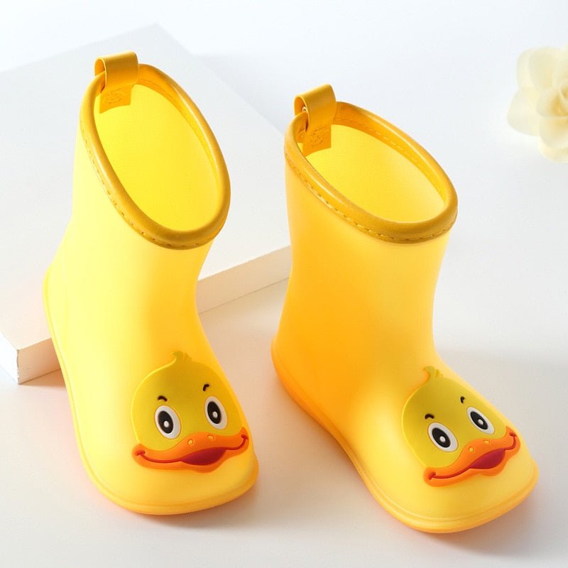 Bottes de pluie imperméables pour enfants (1-12 ans) "Jiiyello - D03223" - Jaune / Semelle intérieure 13,5 cm | Planète Rando