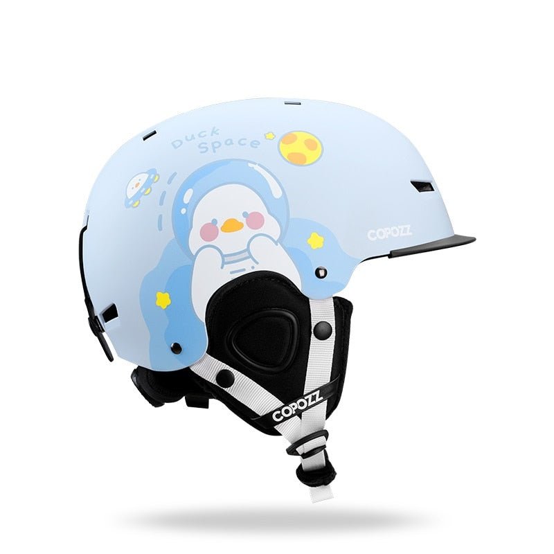 Casque de ski moulé intégralement pour enfants / adultes 51-58cm "COPOZZ - Fuzz" - Space duck / S | Planète Rando