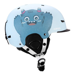 Casque de ski moulé intégralement pour enfants / adultes 51-58cm "COPOZZ - Fuzz" - Blue monster / S | Planète Rando