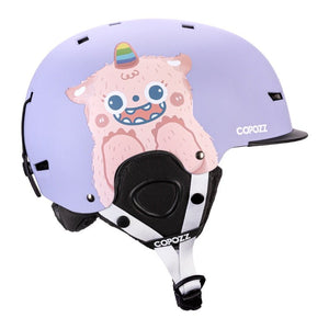 Casque de ski moulé intégralement pour enfants / adultes 51-58cm "COPOZZ - Fuzz" - Pink monster / S | Planète Rando