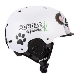 Casque de ski moulé intégralement pour enfants / adultes 51-58cm "COPOZZ - Fuzz" - Panda / S | Planète Rando