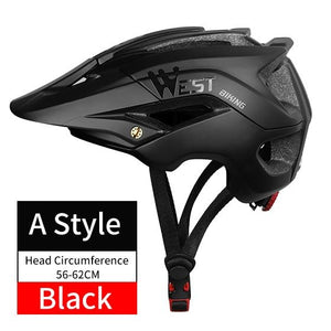 Casque de VTT unisexe 56-62 CM "West Biking - All-terrain" - Noir | Planète Rando