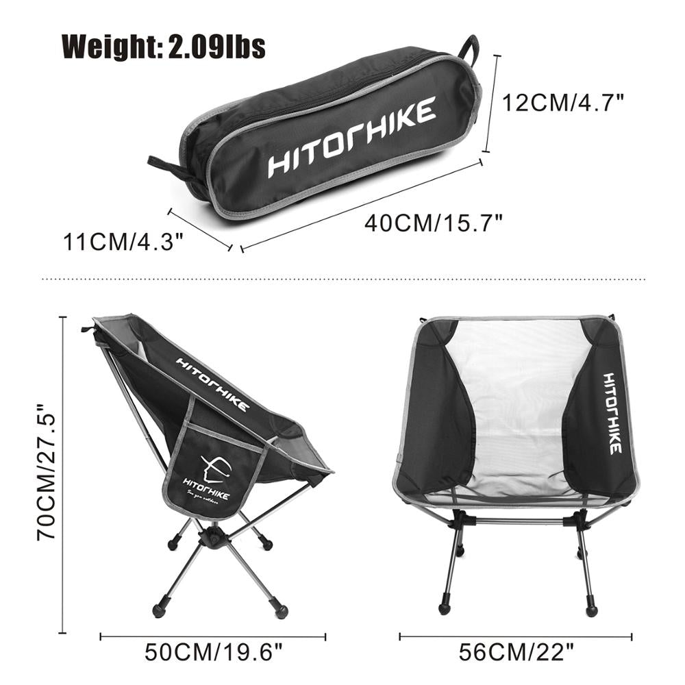 Chaise pliante de voyage ultralégère 950g "Hitorhike – camping chair" - | Planète Rando