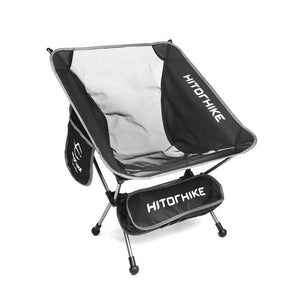 Chaise pliante de voyage ultralégère 950g "Hitorhike – camping chair" - Noir | Planète Rando