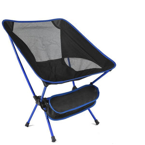 Chaise pliante ultralégere de camping / pêche en tissu Oxford 920g "Tnukk - Folding chair" - Bleu foncé | Planète Rando