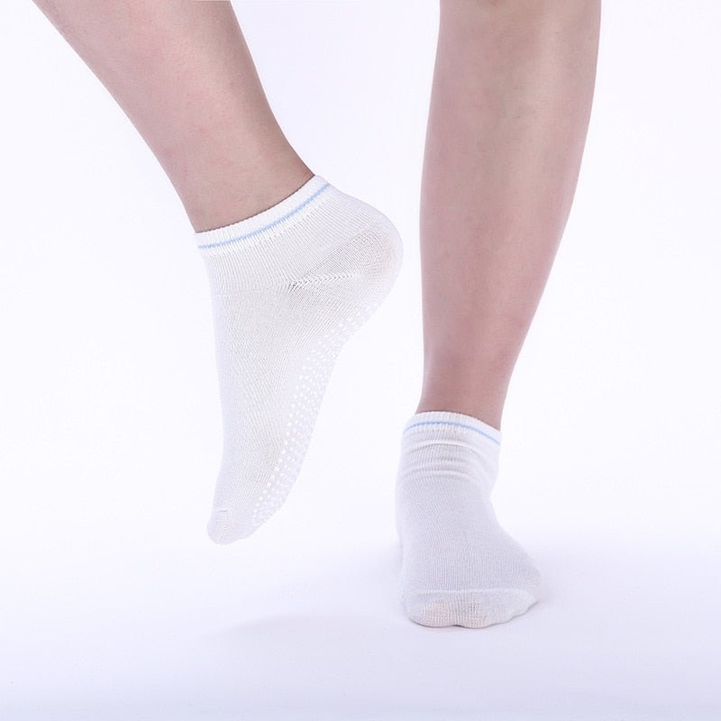 Chaussettes courtes antidérapantes en coton pour femme "Ug sports -Yoga Socks" - | Planète Rando