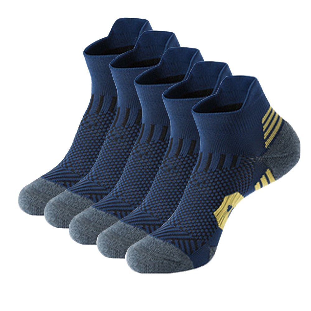 Chaussettes de sport / randonnée en tricot épais lot de 5 paires "ZYCSNH - Z985" - Bleu navy / 38-43 | Planète Rando