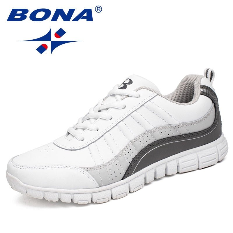 Chaussures de marche / course à lacets pour femme taille 36-41 "BONA – Casual sport" - Gris foncé / 36 | Planète Rando