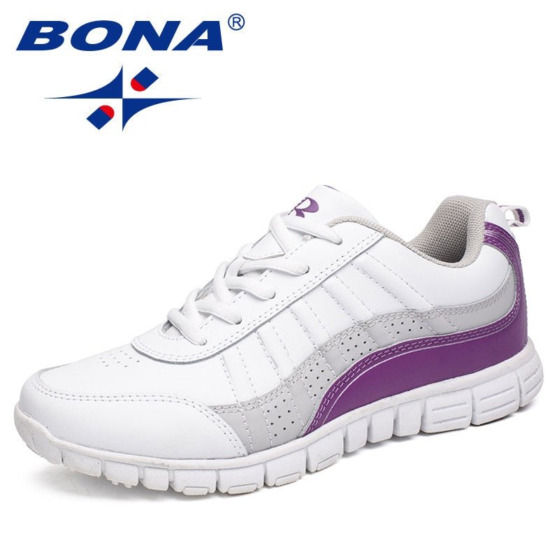 Chaussures de marche / course à lacets pour femme taille 36-41 "BONA – Casual sport" - Violet / 36 | Planète Rando